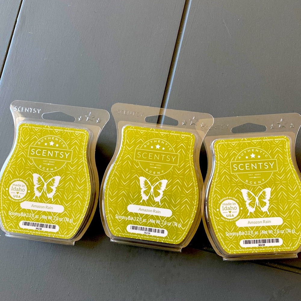 3 Scentsy bars Amazon Rain
